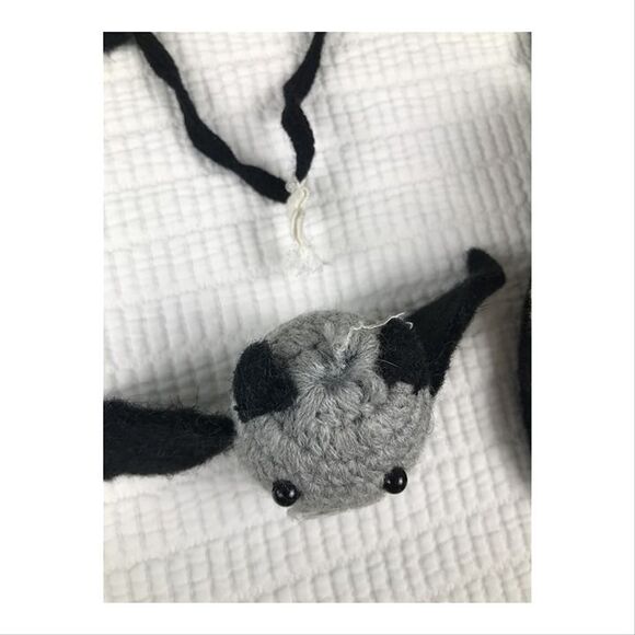 Halloween Crochet Knit Garlands (2) Witch Bat Vampire Yarn Felt ~ 7' Need TLC - Picture 4 of 10